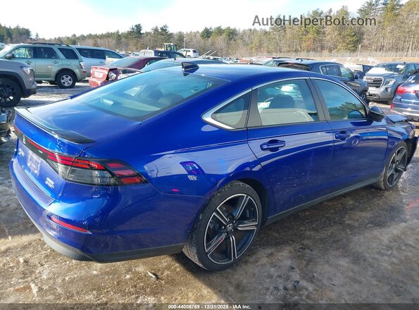 1HGCY2F55RA084877 2024 HONDA ACCORD HYBRID Синий Вид задней части салона