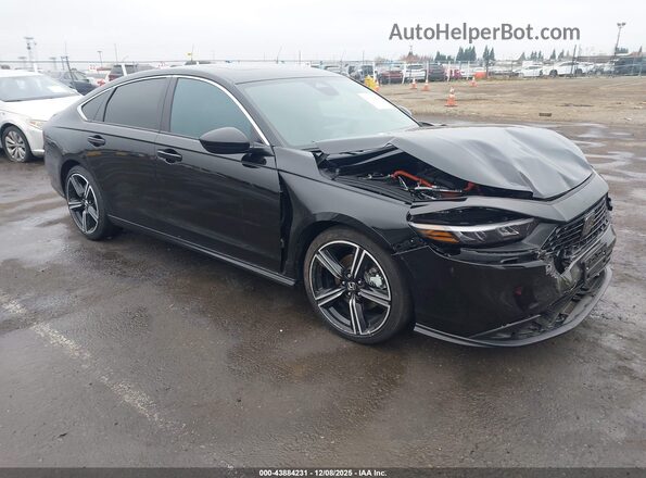 1HGCY2F59SA048826 2025 HONDA ACCORD HYBRID Черный Передняя правая четверть