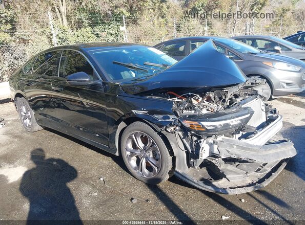 1HGCY2F60PA035804 2023 HONDA ACCORD HYBRID Черный Передняя правая четверть