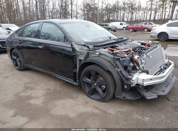1HGCY2F71RA012088 2024 HONDA ACCORD HYBRID Black Przód prawy