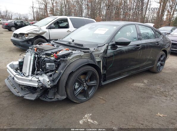 1HGCY2F71RA012088 2024 HONDA ACCORD HYBRID Black Przód lewy