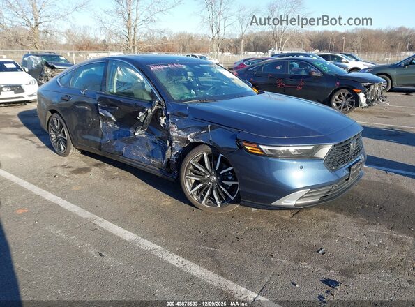 1HGCY2F80SA037918 2025 HONDA ACCORD HYBRID Dark Blue Передняя правая четверть