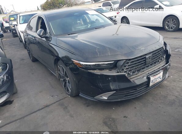 1HGCY2F89RA010372 2024 HONDA ACCORD HYBRID Черный Передняя правая четверть