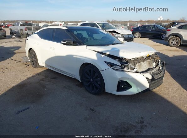 1N4AA6AV3KC371630 2019 NISSAN MAXIMA Белый Передняя правая четверть