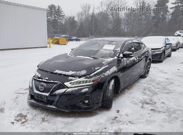 1N4AA6EV2LC374322 2020 NISSAN MAXIMA SR Черный Передняя левая четверть
