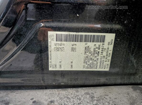 1N4AA6EV3LC384678 2020 NISSAN MAXIMA SR Черный Вид подкапотного пространства