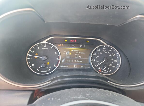 1N4AA6FV9LC377975 2020 NISSAN MAXIMA PLATINUM Белый Вид щитка приборов