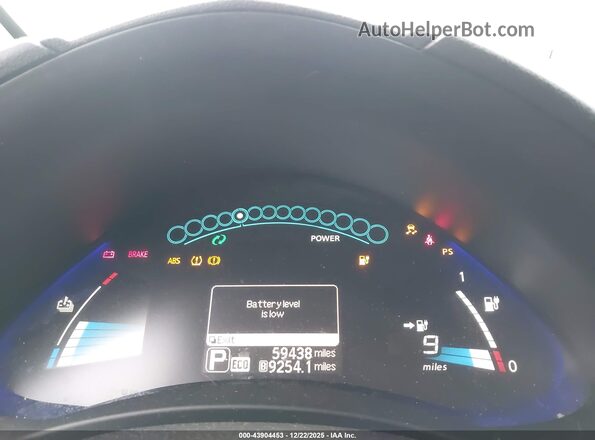 1N4AZ0CP1GC309249 2016 NISSAN LEAF Black Widok wnętrza 360 stopni