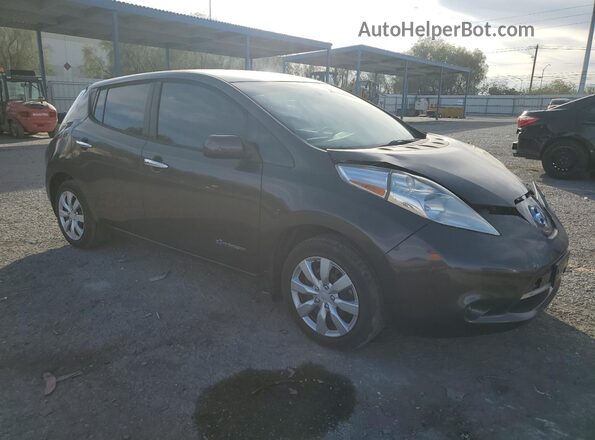 1N4AZ0CP2GC303573 2016 NISSAN LEAF Коричневый Передняя правая четверть