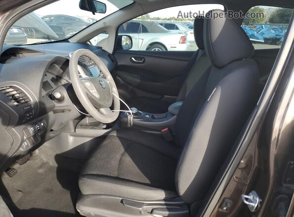 1N4AZ0CP2GC303573 2016 NISSAN LEAF Коричневый Вид салона спереди