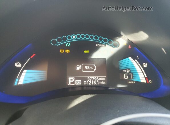 1N4AZ0CP2GC303573 2016 NISSAN LEAF Коричневый Вид щитка приборов