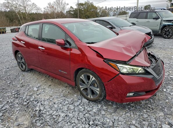 1N4AZ1CP3JC300081 2018 NISSAN LEAF Red Delantero derecho