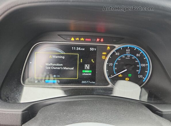 1N4AZ1CP4LC303848 2020 NISSAN LEAF Gray Vista del cuadro de instrumentos