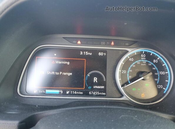 1N4AZ1CP9JC313689 2018 NISSAN LEAF Burgundy Вид щитка приладів