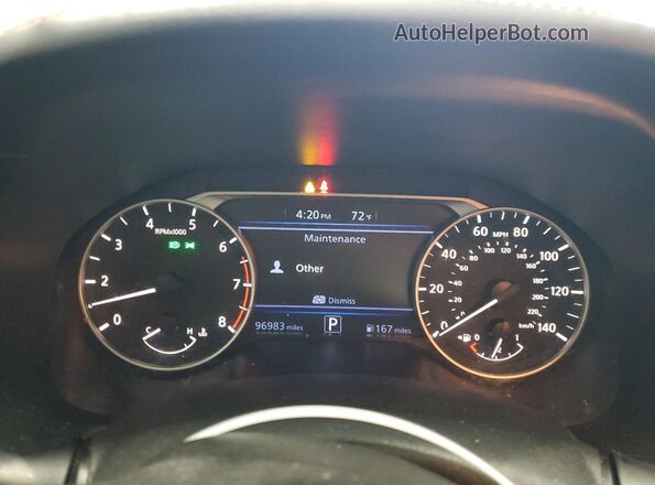 1N4BL4CW4LC124465 2020 NISSAN ALTIMA Blue Instrument cluster view