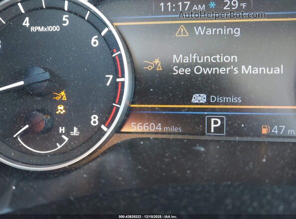 1N4BL4DW1KC160997 2019 NISSAN ALTIMA Black Панорамний вид салону 360°