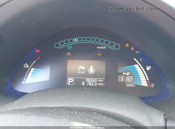 1N4BZ0CP3HC301725 2017 NISSAN LEAF Серый Вид задней части салона
