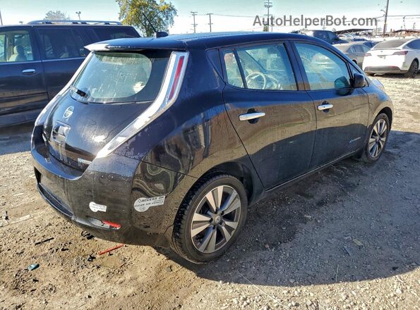 1N4BZ0CP8GC300925 2016 NISSAN LEAF Черный Задняя правая четверть