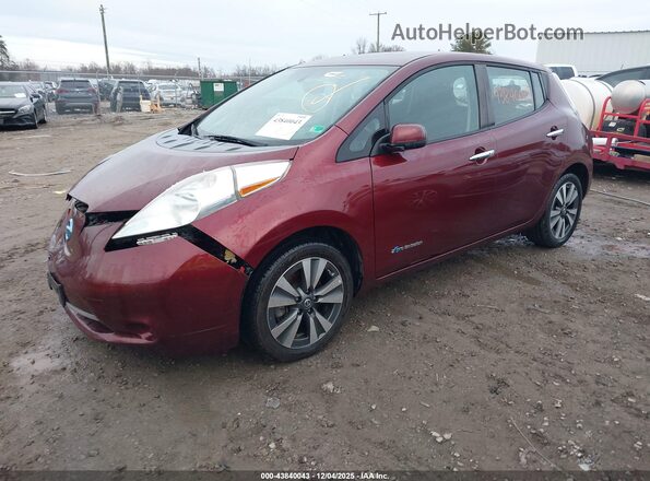 1N4BZ0CP9GC309035 2016 NISSAN LEAF Бордовый Передняя левая четверть