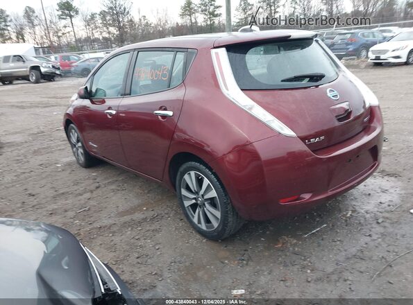 1N4BZ0CP9GC309035 2016 NISSAN LEAF Бордовый Задняя левая четверть