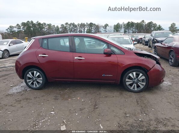 1N4BZ0CP9GC309035 2016 NISSAN LEAF Бордовый Вид задней части салона