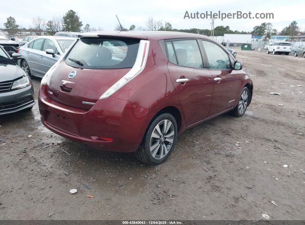 1N4BZ0CP9GC309035 2016 NISSAN LEAF Бордовый Задняя правая четверть