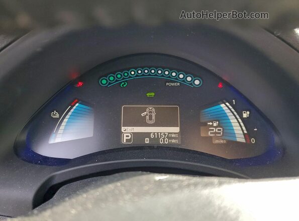 1N4BZ0CPXGC314275 2016 NISSAN LEAF Blue Widok zestawu wskaźników