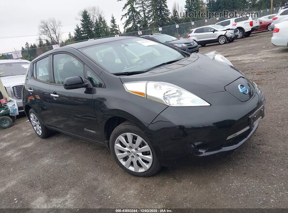 1N4BZ0CPXHC301592 2017 NISSAN LEAF Черный Передняя правая четверть