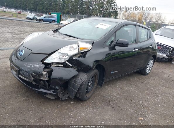 1N4BZ0CPXHC301592 2017 NISSAN LEAF Черный Передняя левая четверть
