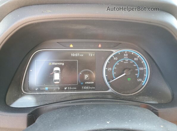 1N4BZ1CP4LC311632 2020 NISSAN LEAF Gray Սարքավորումների վահանակի տեսք