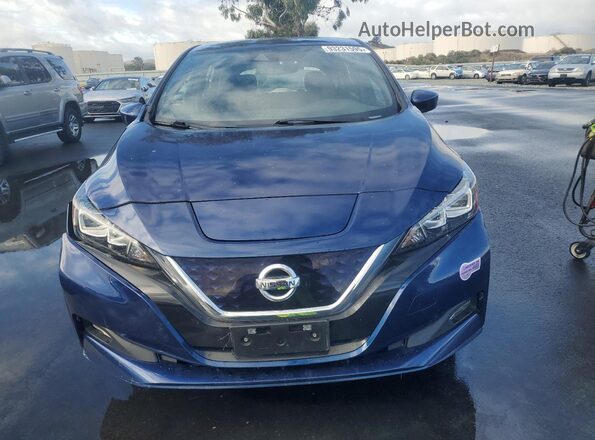 1N4BZ1CP8KC312863 2019 NISSAN LEAF Blue Вид спереду