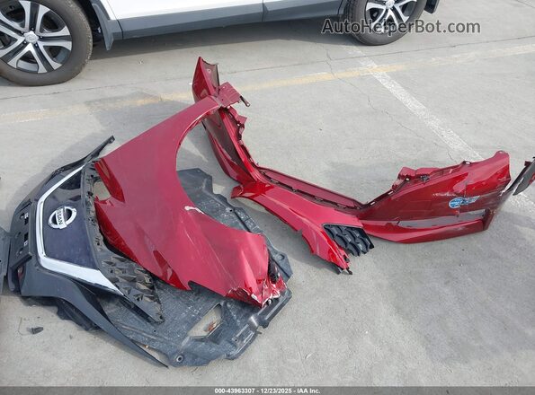 1N4BZ1CV0MC553320 2021 NISSAN LEAF Burgundy Vista del cuadro de instrumentos