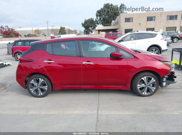 1N4BZ1CV0MC553320 2021 NISSAN LEAF Burgundy Vista interior de 360 grados