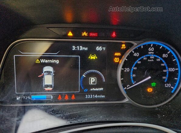 1N4CZ1CV4PC555502 2023 NISSAN LEAF White Widok zestawu wskaźników