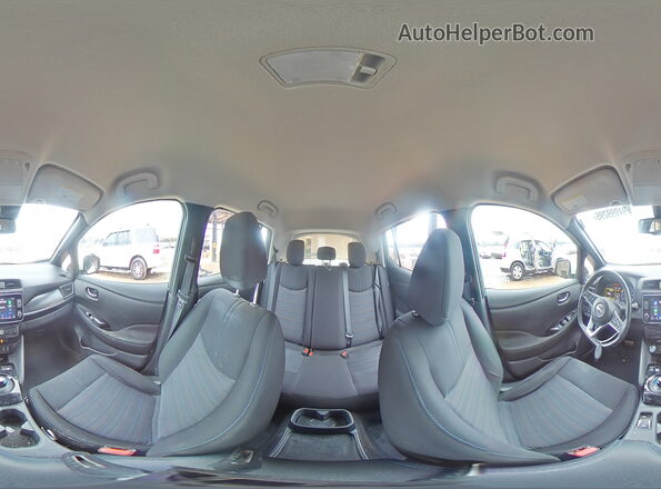 1N4CZ1CV4PC555502 2023 NISSAN LEAF White Widok wnętrza 360 stopni