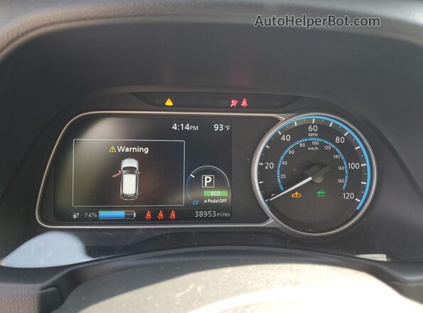 1N4CZ1CV5PC553676 2023 NISSAN LEAF Gray Widok zestawu wskaźników