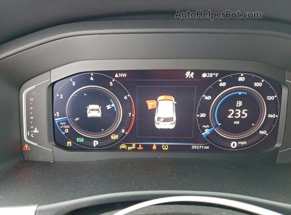 1V2TE2CA5LC221240 2020 VOLKSWAGEN ATLAS Темно-бордовый Вид щитка приборов