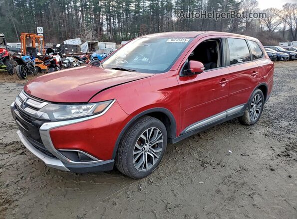 JA4AZ3A37HZ002978 2017 MITSUBISHI OUTLANDER Красный Задняя левая четверть