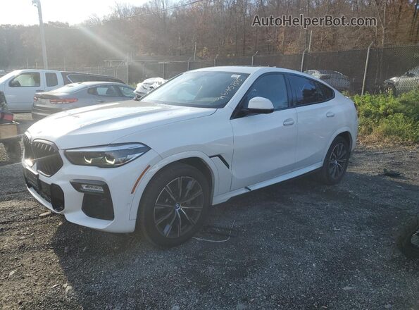 5UXCY6C07M9G53044 2021 BMW X6 Белый Задняя левая четверть