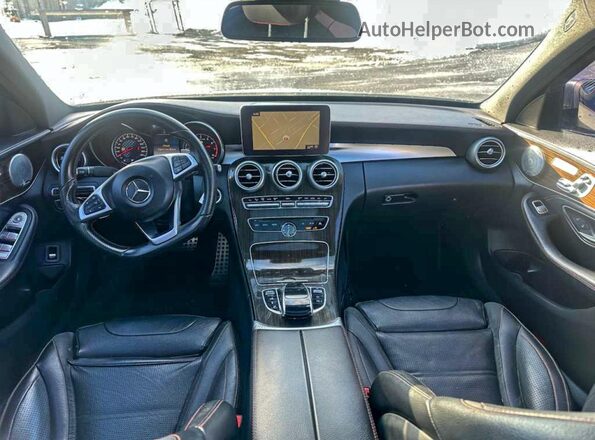 55SWF6EB1HU194958 2017 MERCEDES-BENZ C Gray Вид панелі приладів