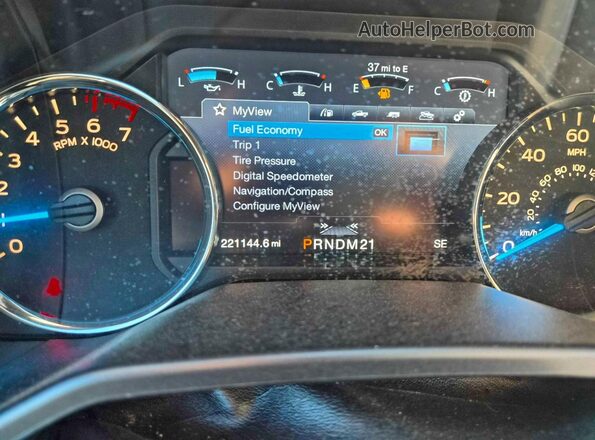 1FTEW1EF0GFA45809 2016 FORD F150 Белый Вид щитка приборов