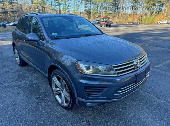 WVGEF9BP3GD005114 2016 VOLKSWAGEN TOUAREG Charcoal წინა მარცხენა ხედი სამი მეოთხედიდან