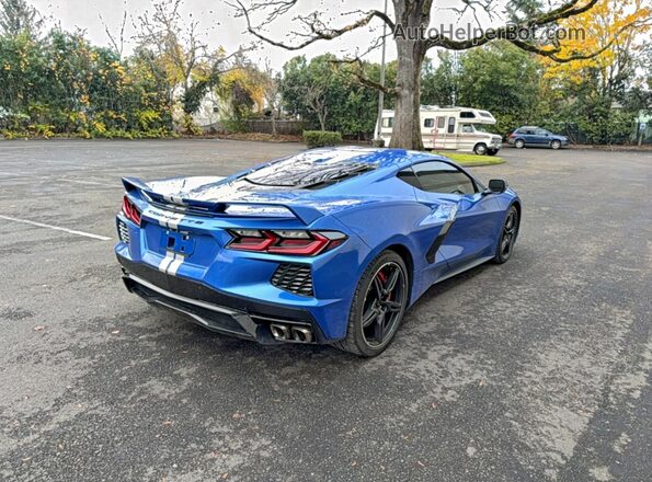 1G1YC2D4XM5122952 2021 CHEVROLET CORVETTE Синий Вид спереди