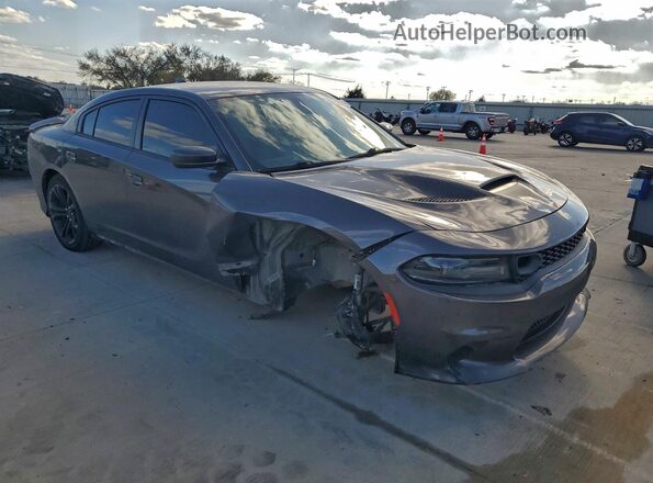2C3CDXCT0LH108185 2020 DODGE CHARGER Charcoal Front right