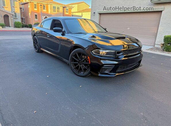 2C3CDXCT2KH578605 2019 DODGE CHARGER Черный Передняя левая четверть