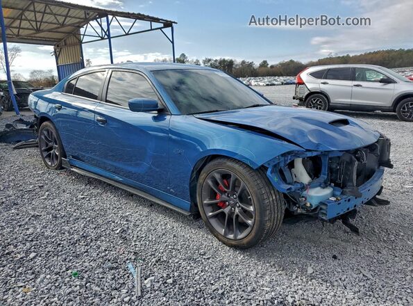 2C3CDXGJ2LH162130 2020 DODGE CHARGER Blue Przód prawy