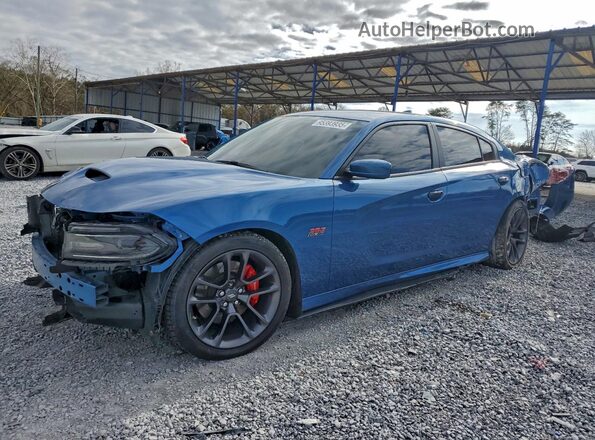 2C3CDXGJ2LH162130 2020 DODGE CHARGER Blue Przód lewy