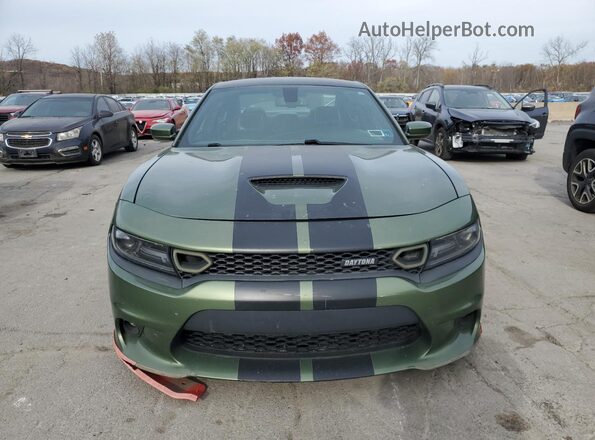 2C3CDXGJ5KH650423 2019 DODGE CHARGER Green Front view