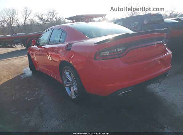 2C3CDXHG0HH593155 2017 DODGE CHARGER Красный Задняя левая четверть