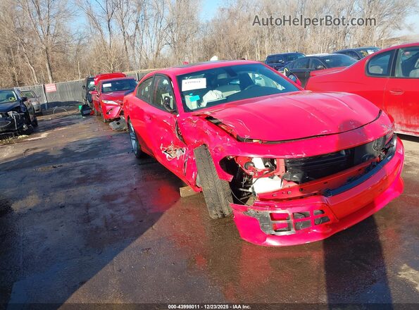 2C3CDXHG0HH593155 2017 DODGE CHARGER Красный Передняя правая четверть